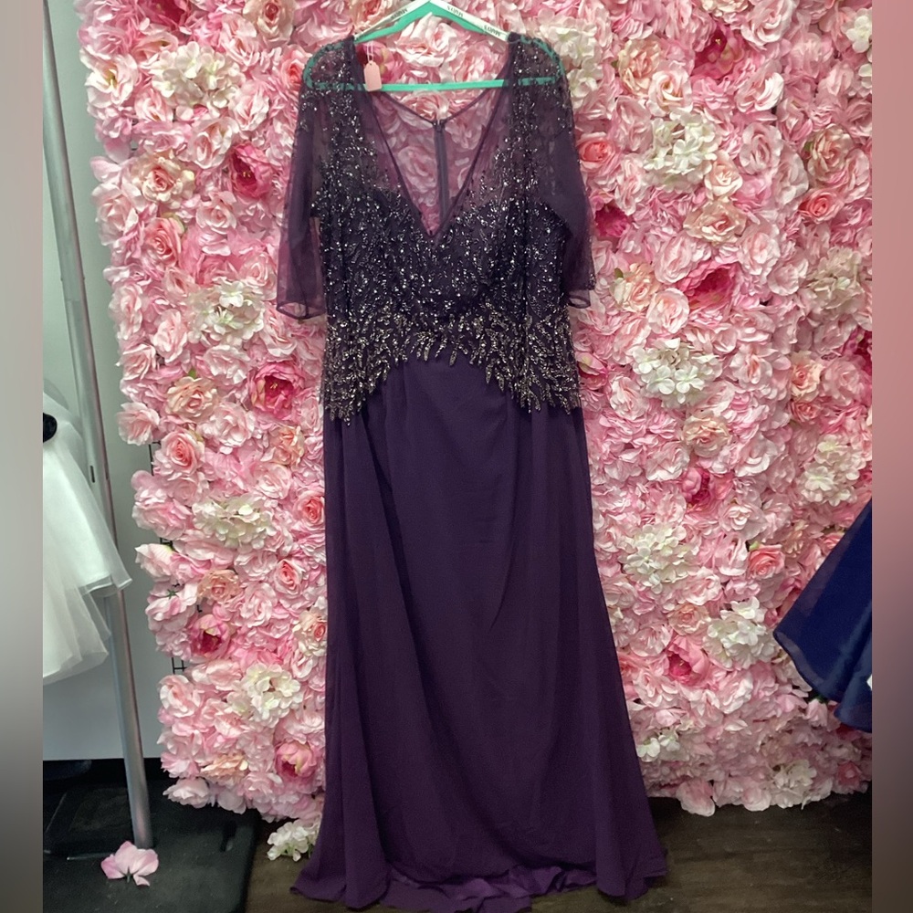 Mary’s size 26 purple long sleeve beaded dress